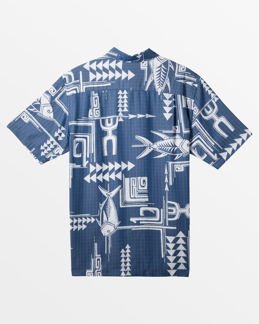 Waterman Molokai Short Sleeve Shirt - Ensign Blue Molokai Woven