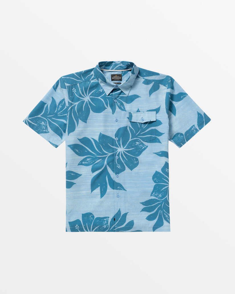 Waterman Pelican Point Short Sleeve Shirt - Dusk Blue Pelican Point Woven