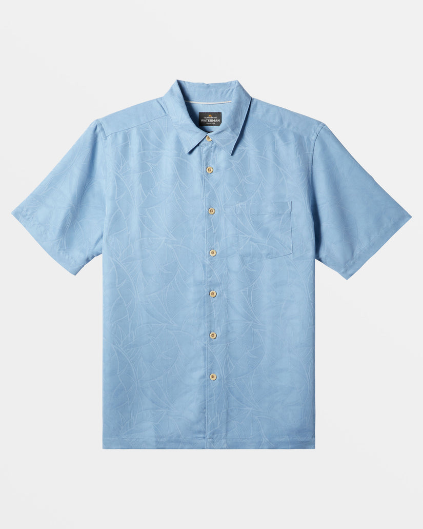 Waterman Island Jungle Short Sleeve Shirt - Dusk Blue Island Jungle Woven