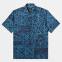 Waterman Batik Tapa Short Sleeve Shirt - Majolica Blue Batik Tapa