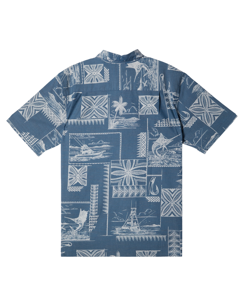 Waterman Bill Fish Short Sleeve Shirt - Majolica Blue Bill Fish