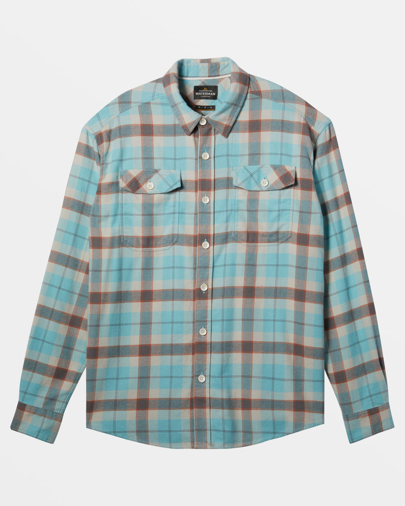 Waterman Dawn Patrol Long Sleeve Flannel Shirt - Reef Waters Dawn Patrol