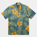 Waterman Full Bloom Short Sleeve Shirt - Indian Teal Full Bloom