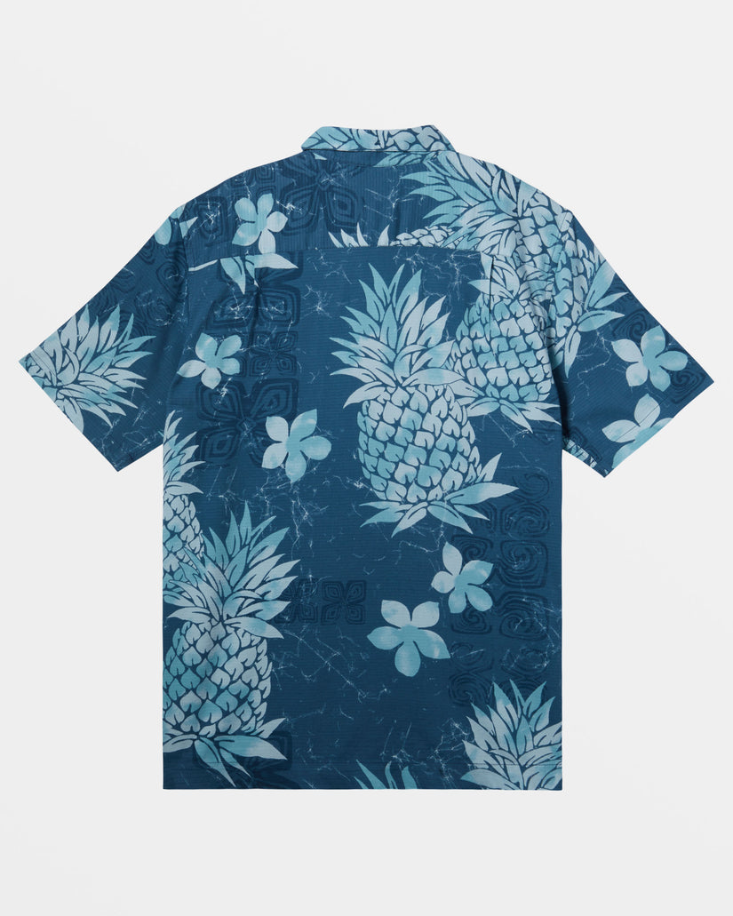 Waterman Pineapple Bay Short Sleeve Shirt - Indian Teal Pineapple Bay