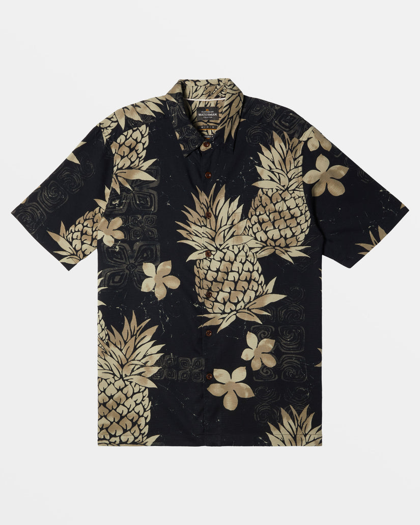 Waterman Pineapple Bay Short Sleeve Shirt - Black Pineapple Bay