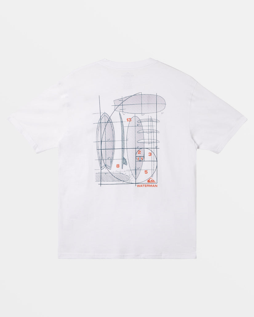 Waterman Blue Print T-Shirt - White