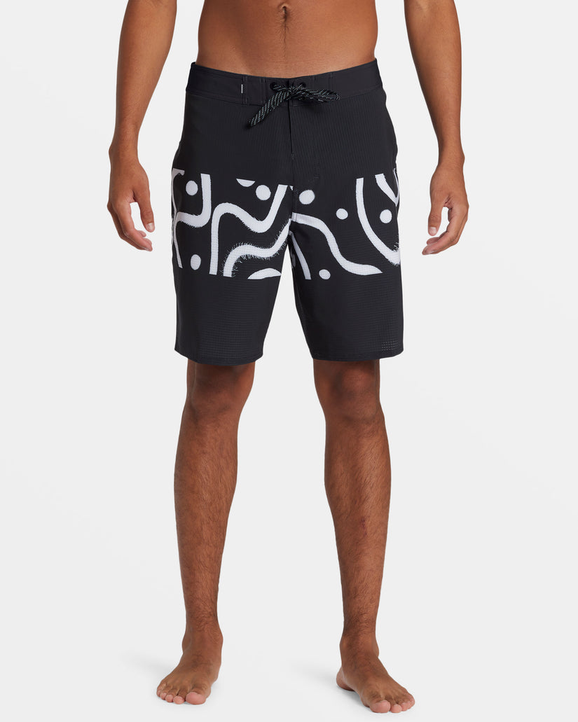 Highline Straight Leg 19" Boardshorts - Black