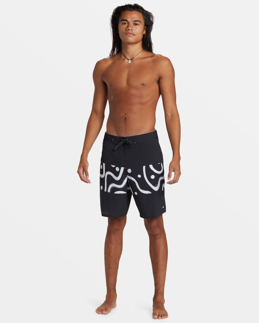 Highline Straight Leg 19" Boardshorts - Black