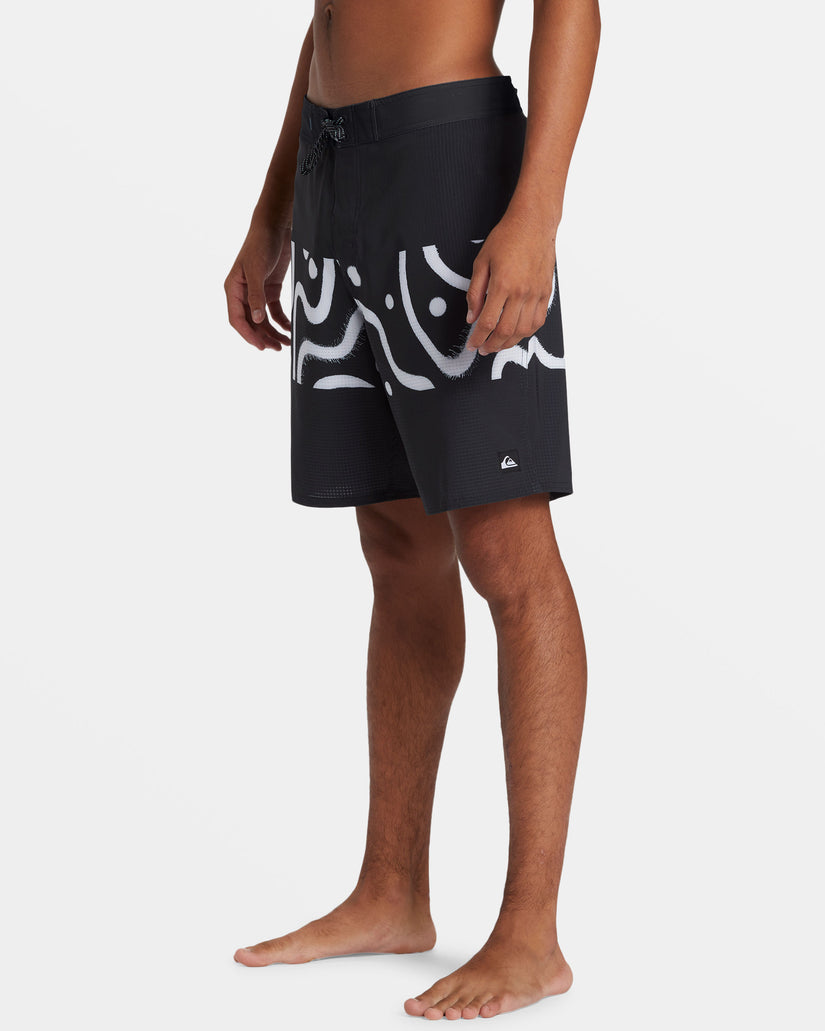 Highline Straight Leg 19" Boardshorts - Black