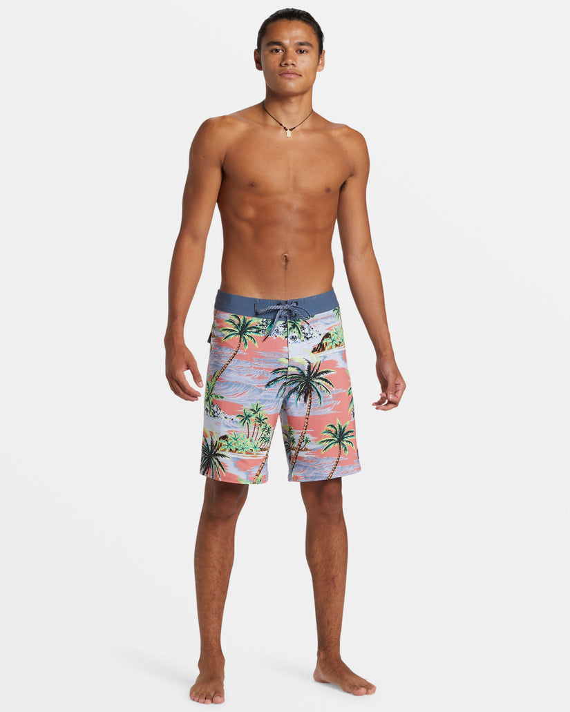 Surfsilk Straight Leg 19" Boardshorts - Spiced Coral