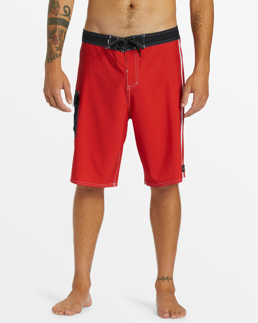 Saturn Solid 21" Boardshorts - Salsa