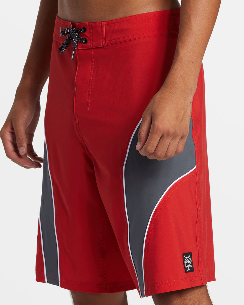 Mercury Slash Panel 20" Boardshorts - Salsa