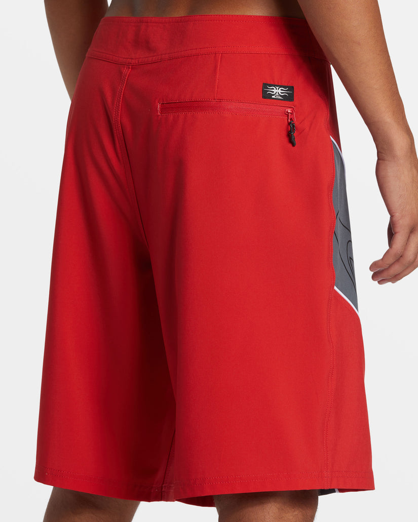 Mercury Slash Panel 20" Boardshorts - Salsa