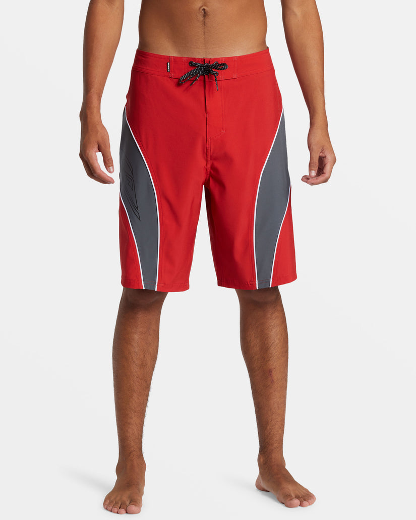 Mercury Slash Panel 20" Boardshorts - Salsa