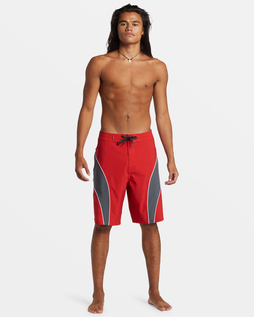 Mercury Slash Panel 20" Boardshorts - Salsa