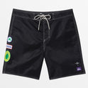 Rick Griffin Nylon 18.5'' Boardshorts - Black