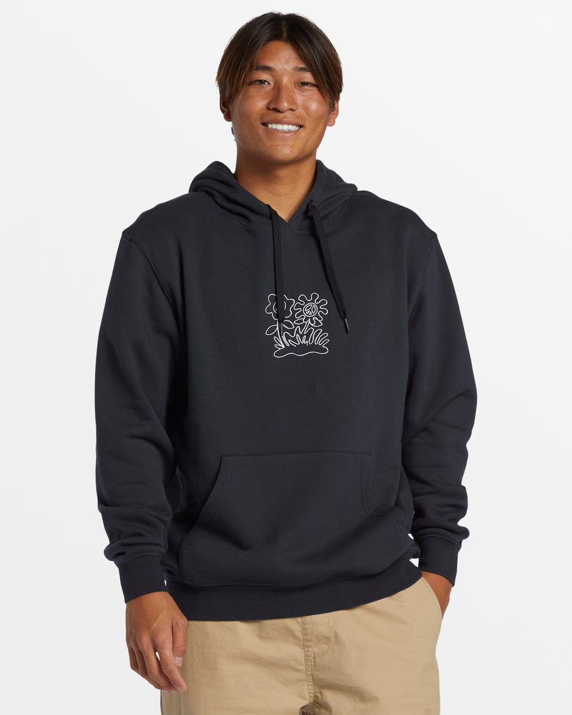 Graphic Mix Hoodie - Black