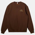 E Peace Out Crew Neck Sweatshirt - Chestnut