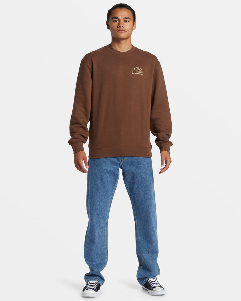 E Peace Out Crew Neck Sweatshirt - Chestnut