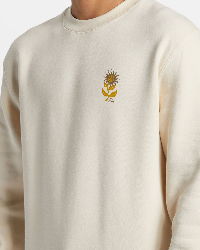 E Peace Out Crew Neck Sweatshirt - Birch