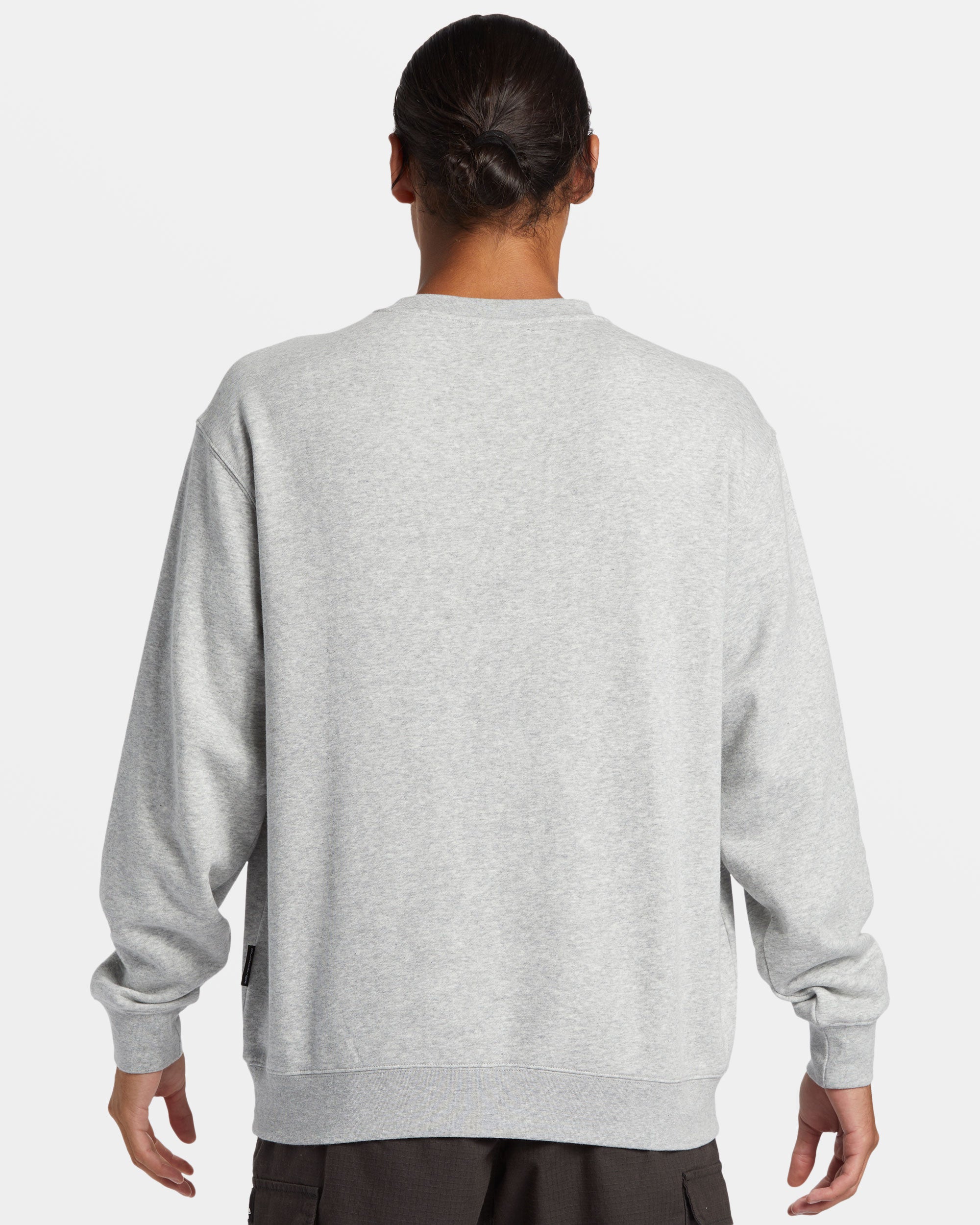 Graphic Crewneck Sweatshirt - Grey Heather - LIGHT GREY HEATHER / S