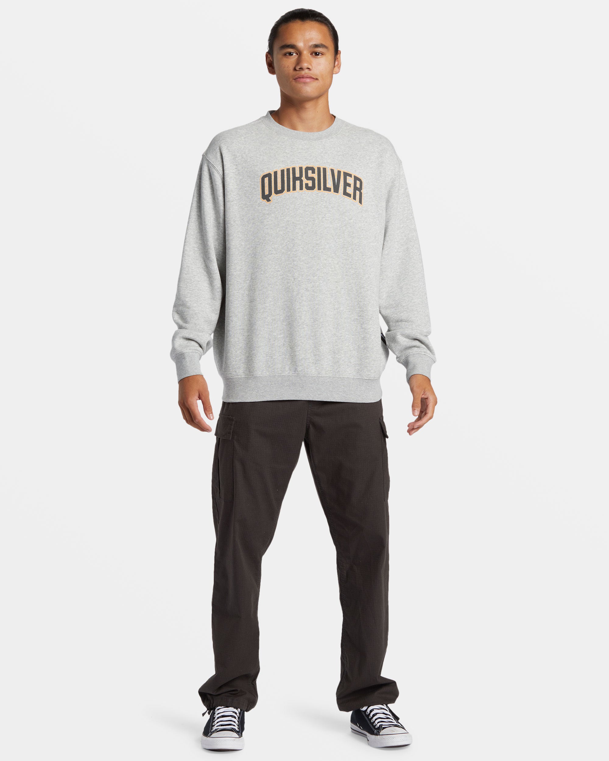 Graphic Crewneck Sweatshirt - Grey Heather | Quiksilver