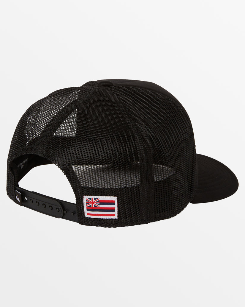 Hawaii Rooster Trucker Hat - Black