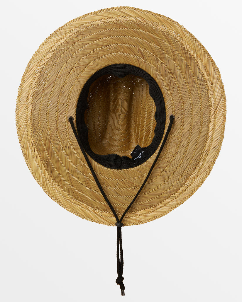 Hawaii Tapa Pierside Lifeguard Straw Hat - Natural