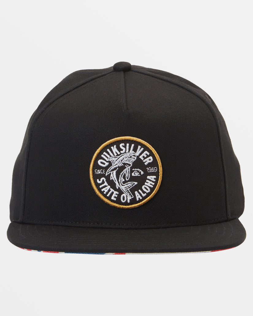 Shark Dive Snapback Hat - Black