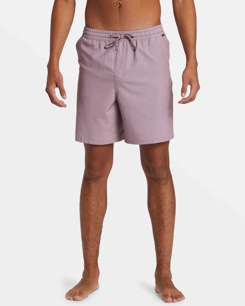 Taxer Heather Amphibian 18" Hybrid Shorts - Grape Shake