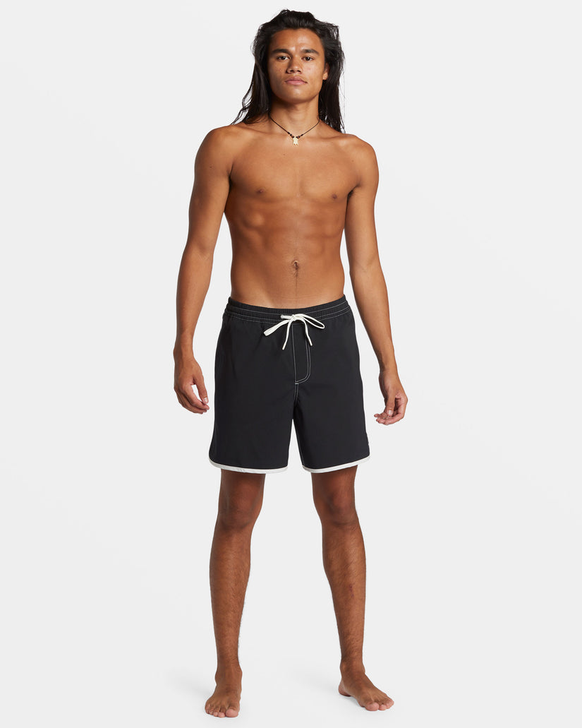 Original Scallop 17" Swim Trunks - Black