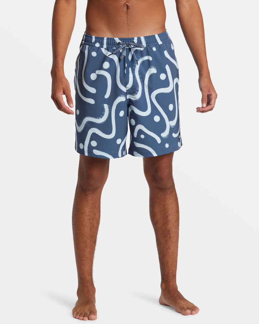 Surfsilk Mix 17" Swim Trunks - Vintage Indigo