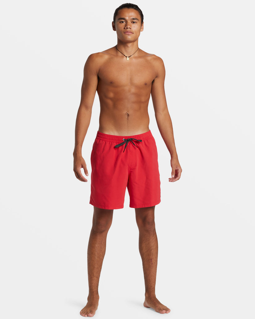 Everyday Solid 17" Swim Trunks - High Risk Red