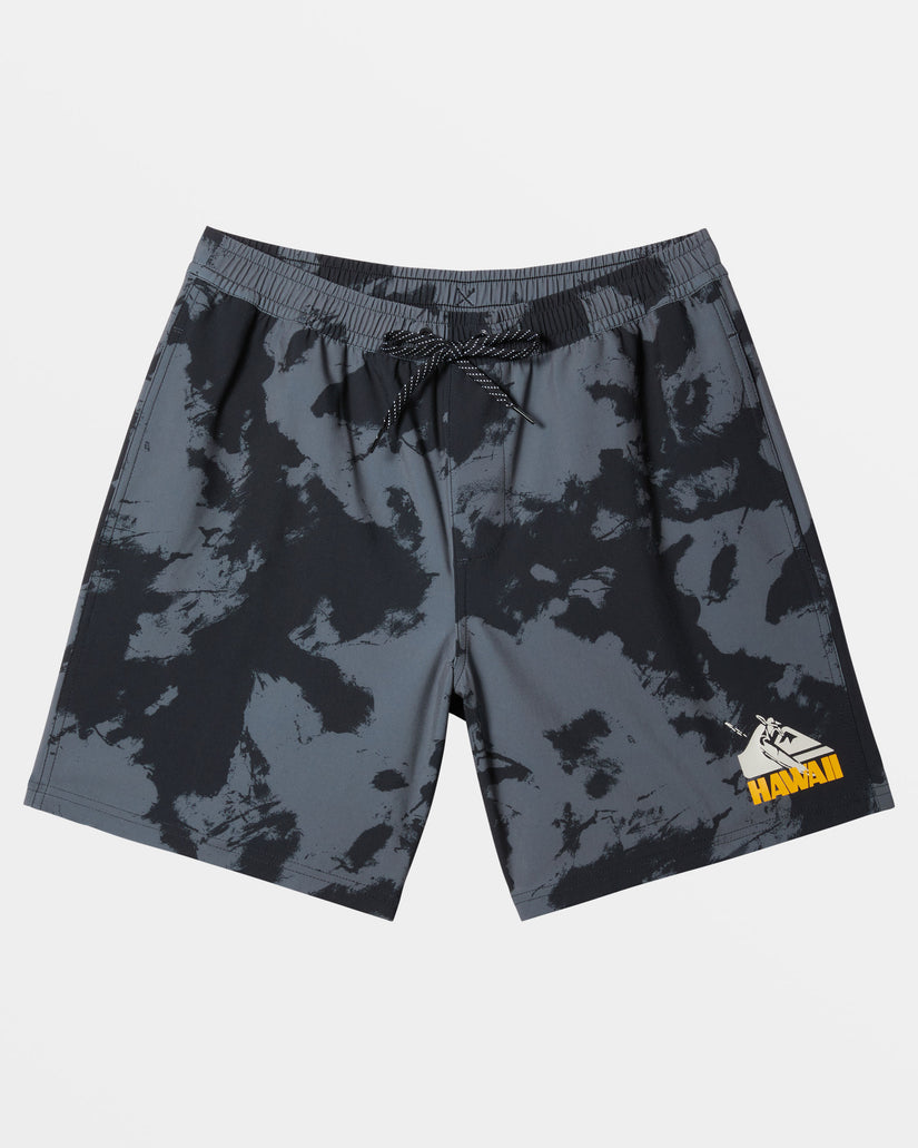 Hawaii 17" Swim Trunks - Black