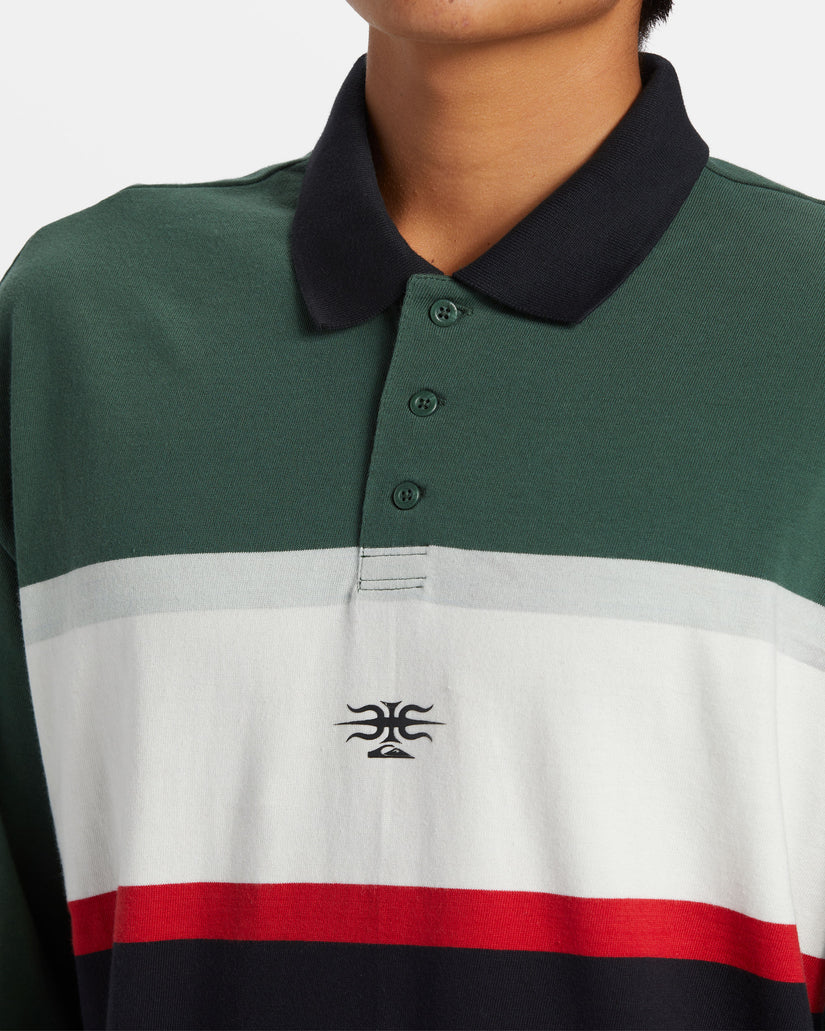 Mercury Rugby Long Sleeve Polo Shirt - Forest