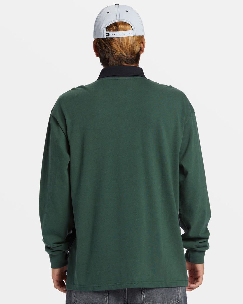 Mercury Rugby Long Sleeve Polo Shirt - Forest