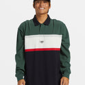 Mercury Rugby Long Sleeve Polo Shirt - Forest