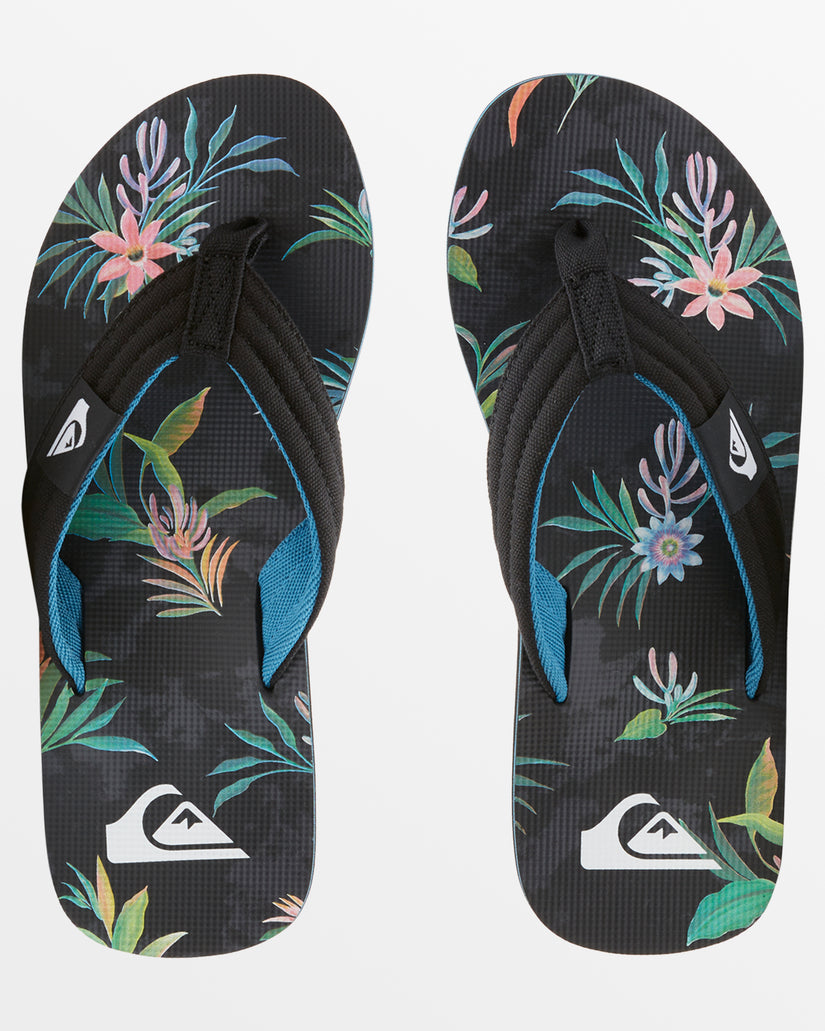 Molokai Layback Sandals - Black/Blue/Green