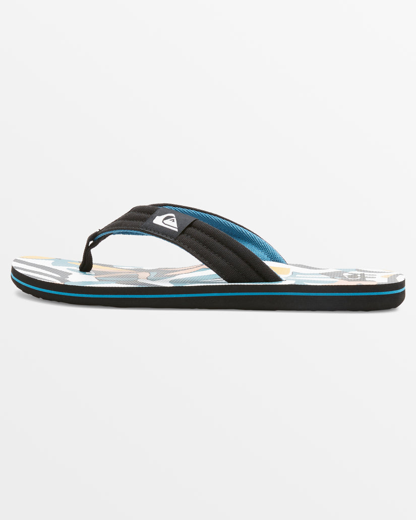 Molokai Layback Sandals - White/Black/Blue