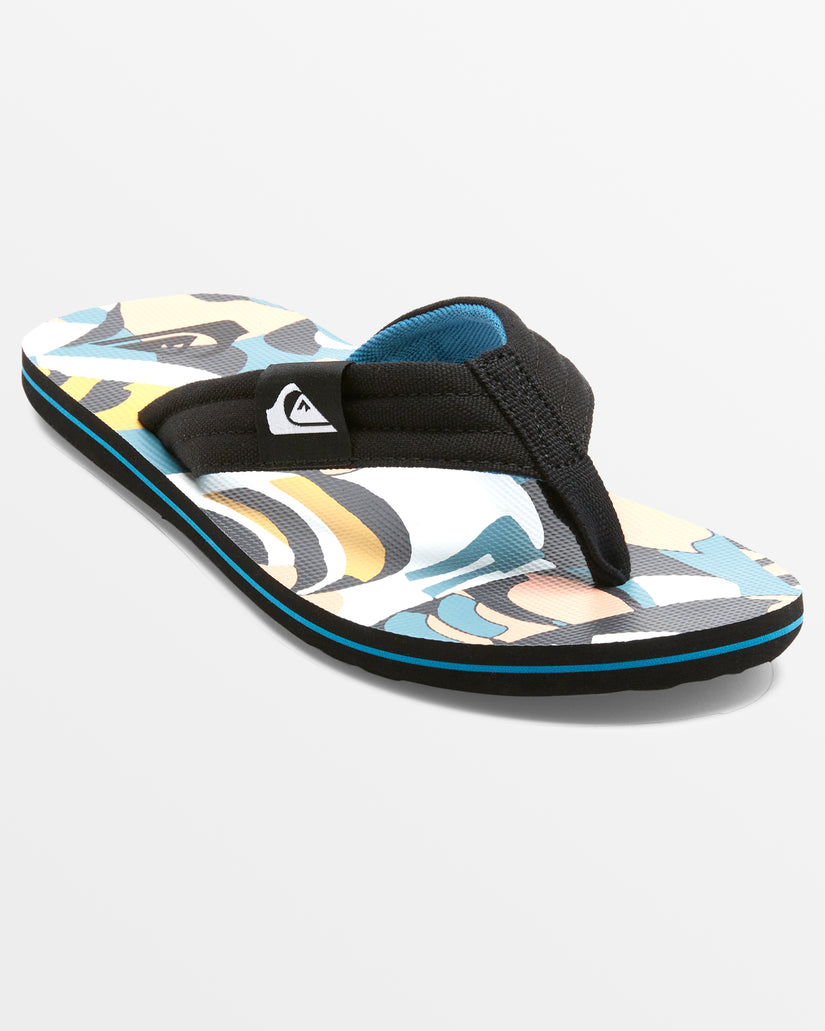 Molokai Layback Sandals - White/Black/Blue