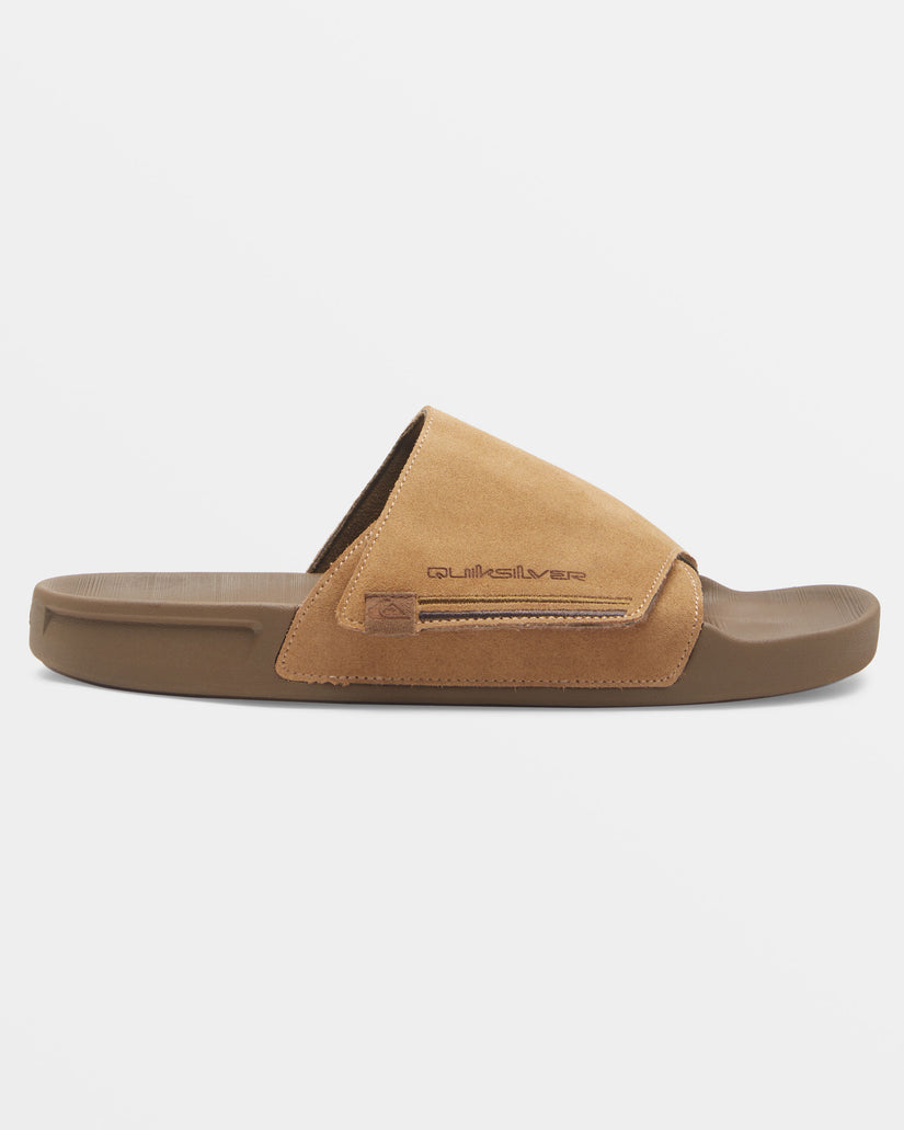 Rivi Suede Slide Sandals - Tan 1