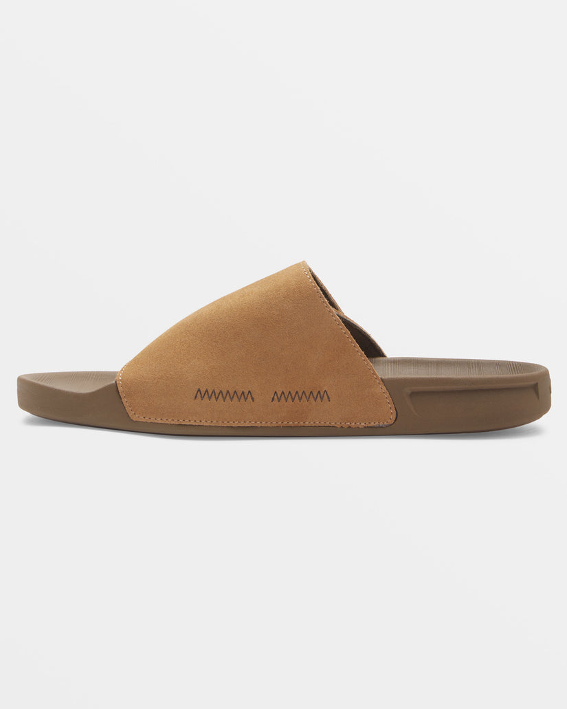 Rivi Suede Slide Sandals - Tan 1