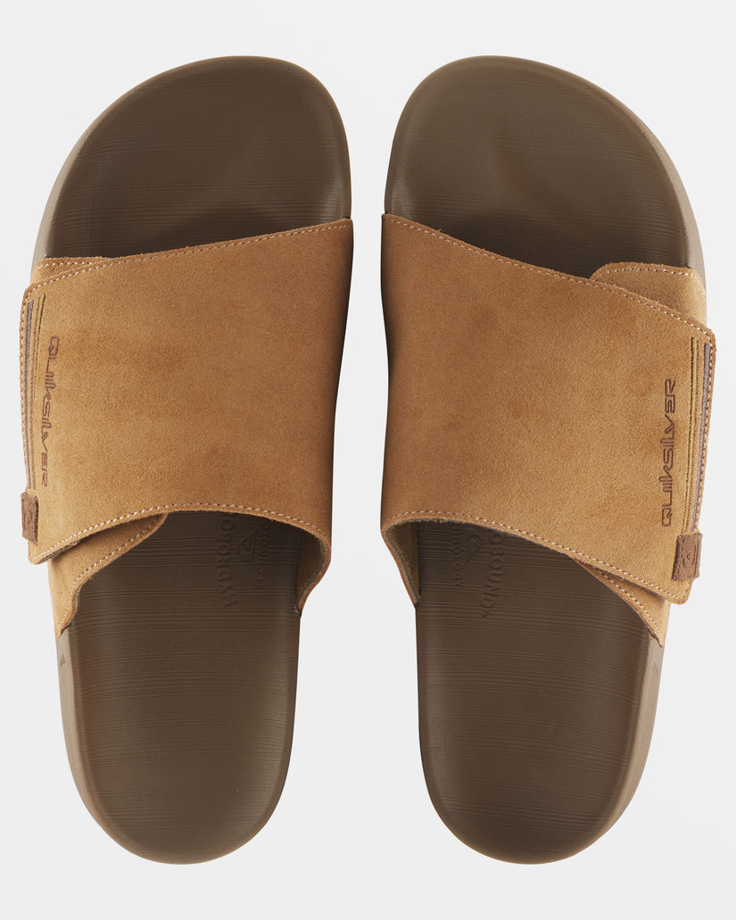 Rivi Suede Slide Sandals - Tan 1