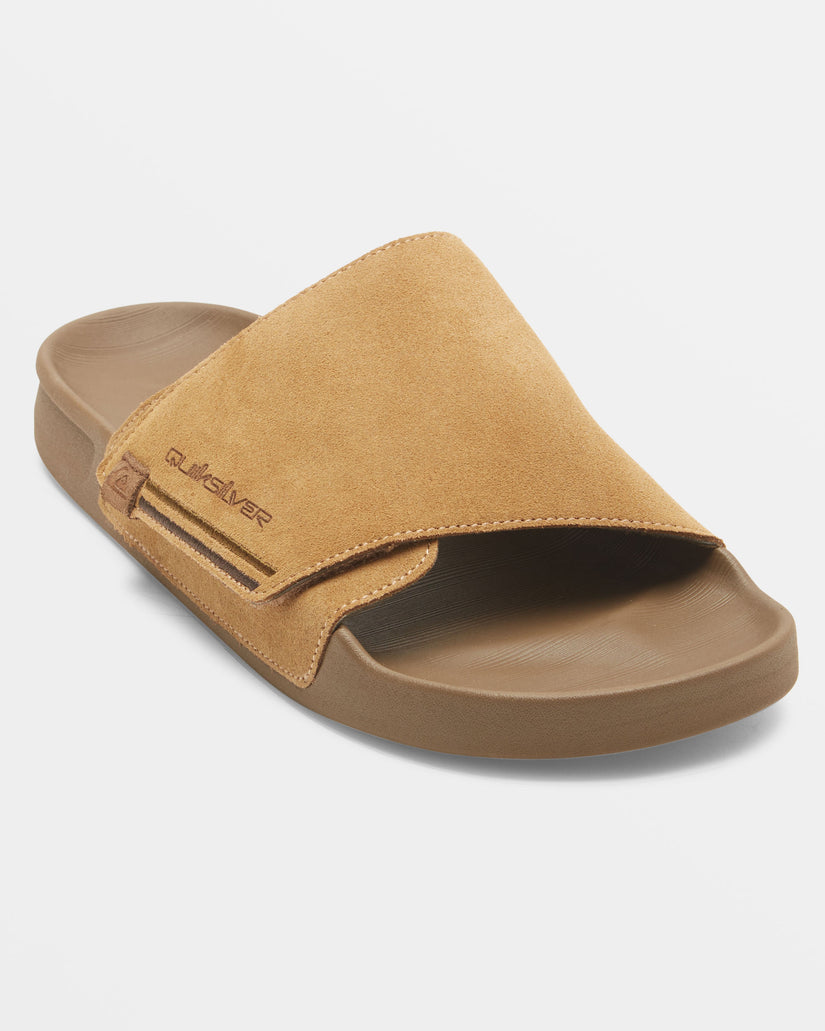 Rivi Suede Slide Sandals - Tan 1