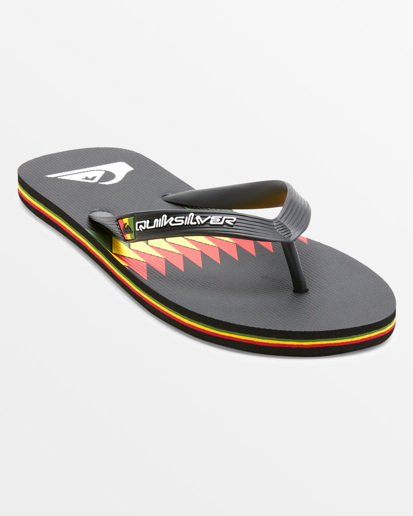 Molokai Art II Sandals - Black/Red/Green