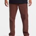 DNA Beach Elastic Waist Pants - Brown Stone