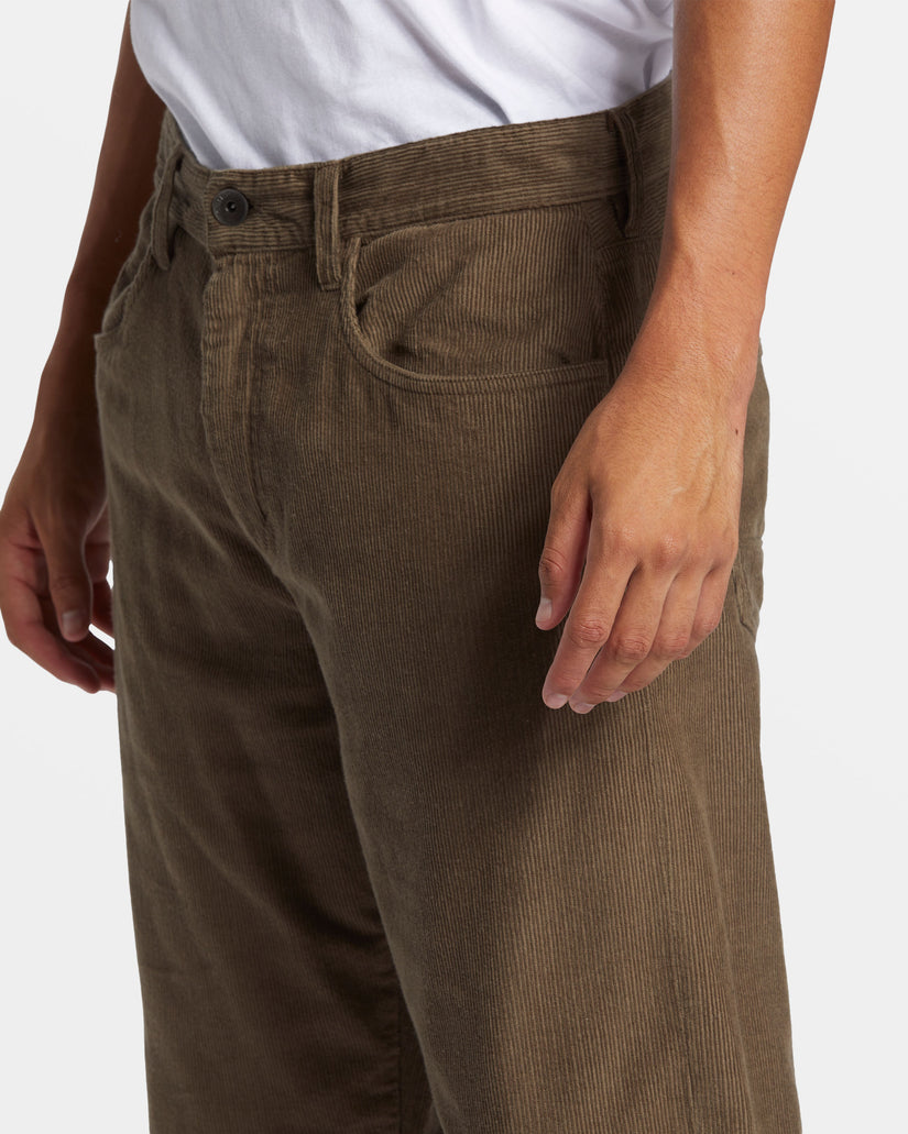 Landers Corduroy Straight Fit Pants - Canteen