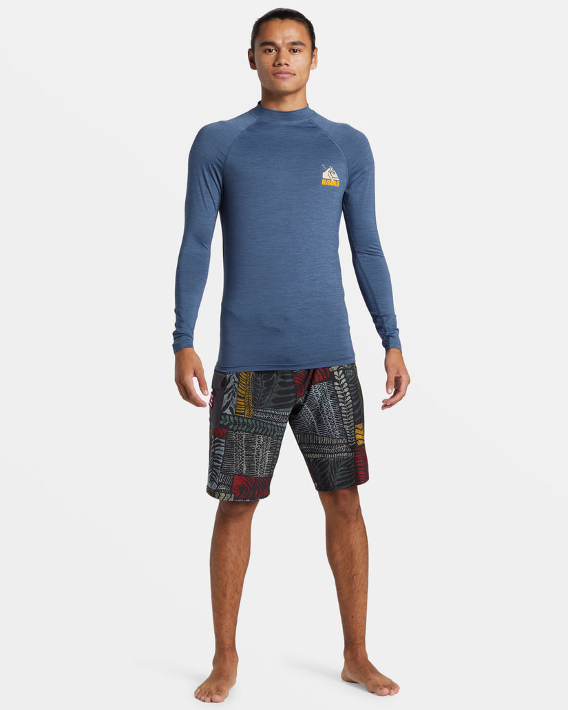 Petroglyph UPF 50 Long Sleeve Rashguard - Vintage Indigo Heather