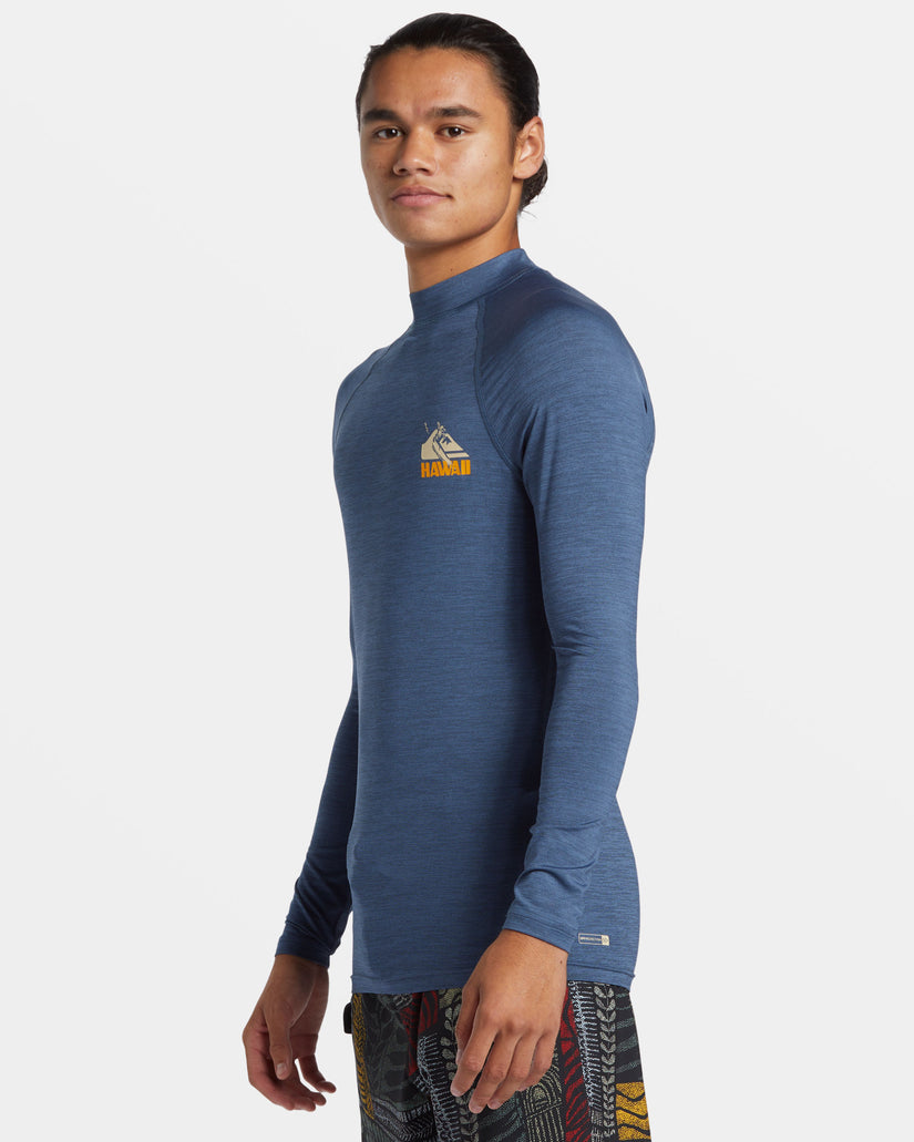 Petroglyph UPF 50 Long Sleeve Rashguard - Vintage Indigo Heather