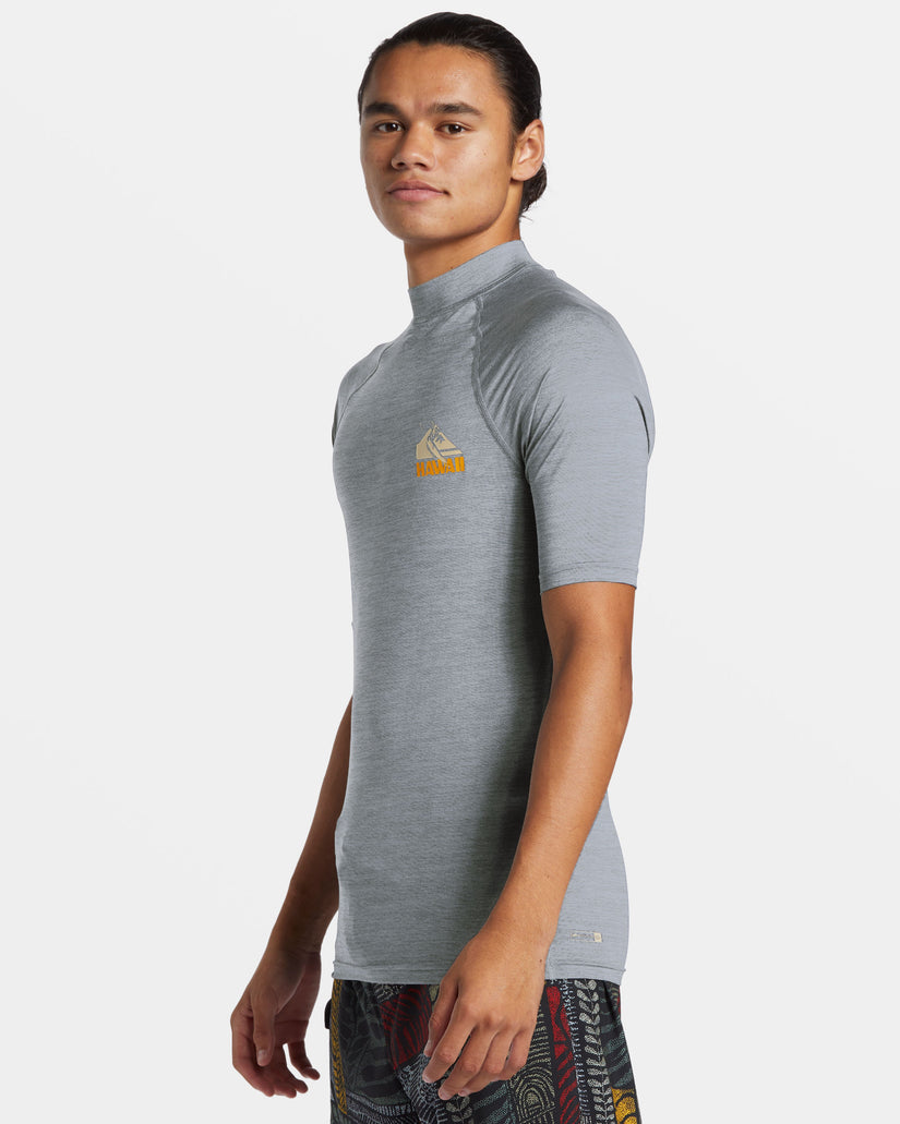 Petroglyph UPF50 Short Sleeve Rashguard - Quarry Heather